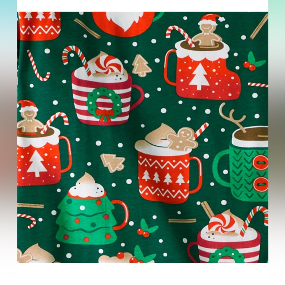 Festive Christmas Mug Adult Family Pajamas - Picture 3 of 5